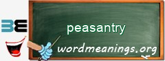 WordMeaning blackboard for peasantry